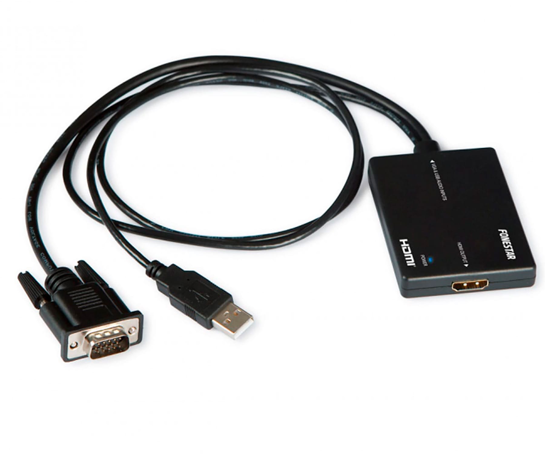 FONESTAR FO-445 / CONVERTIDOR DE VGA Y AUDIO USB A HDMI