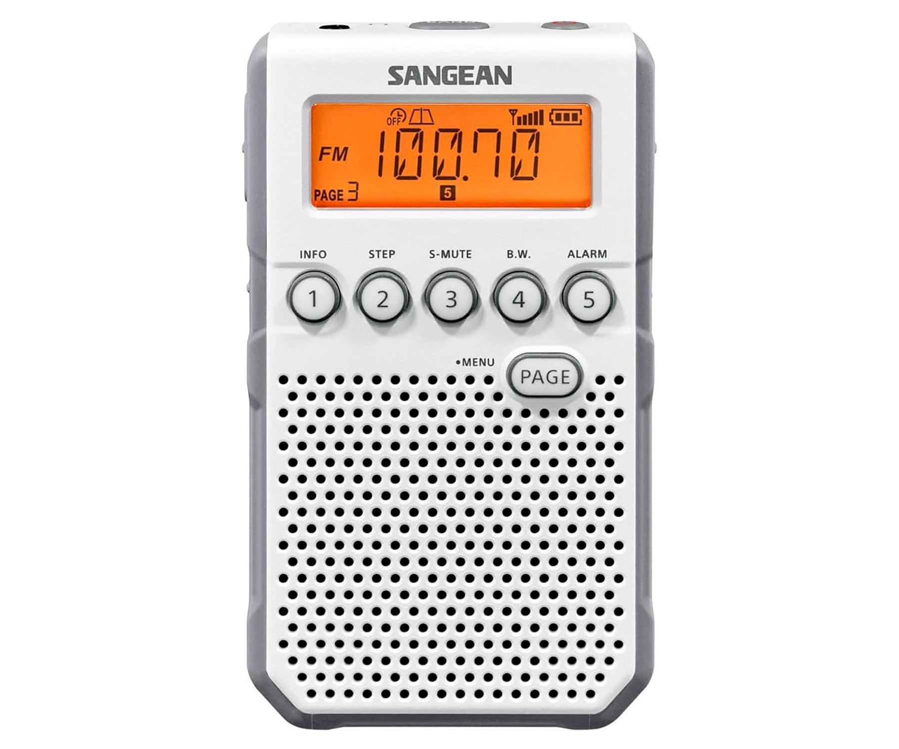 SANGEAN DT-800 BLANCO / RADIO DESPERTADOR PORTÁTIL