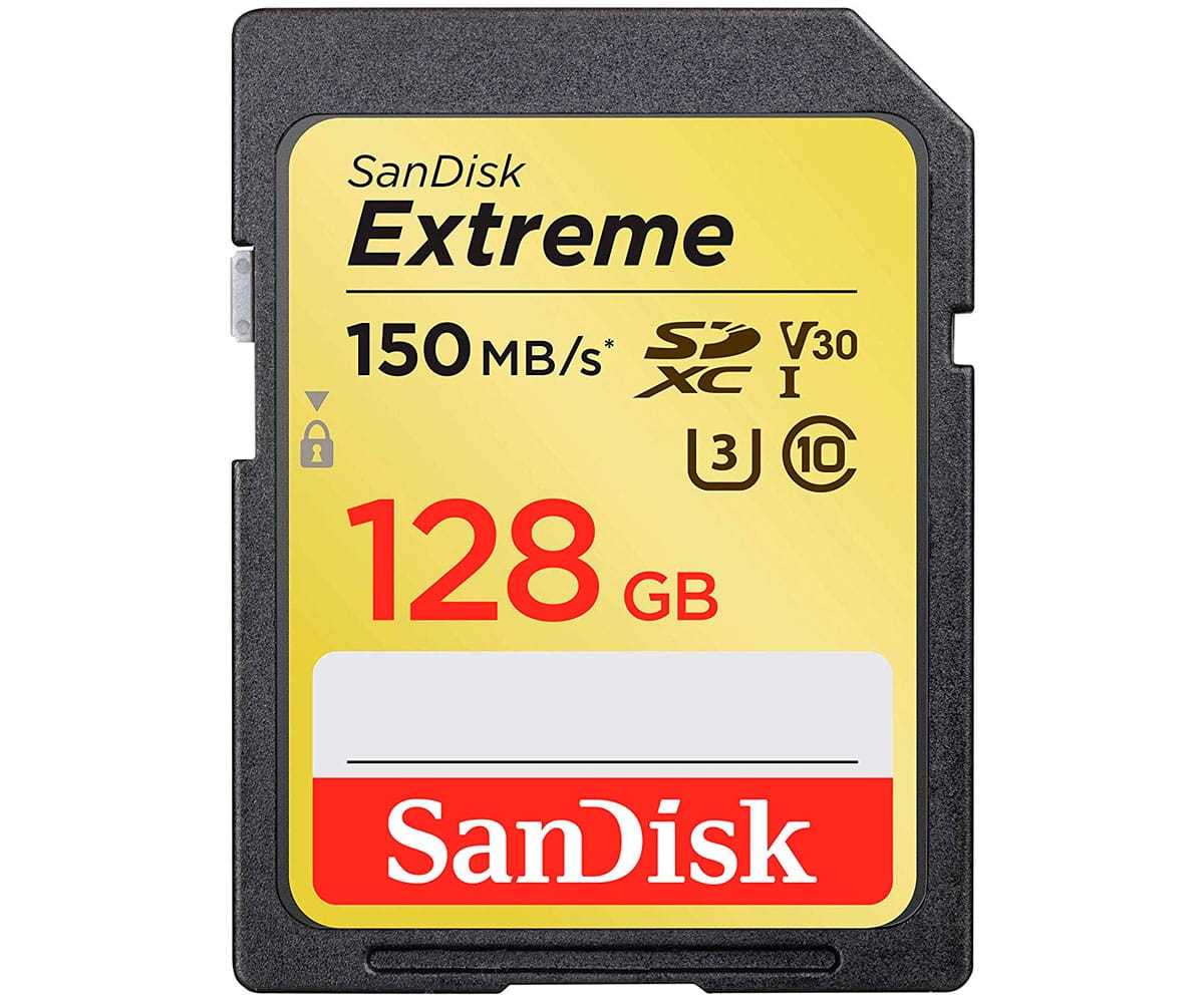 SANDISK EXTREME TARJETA DE MEMORIA SDXV C10 UHS-I U3 DE 128 GB Y 150MB/S