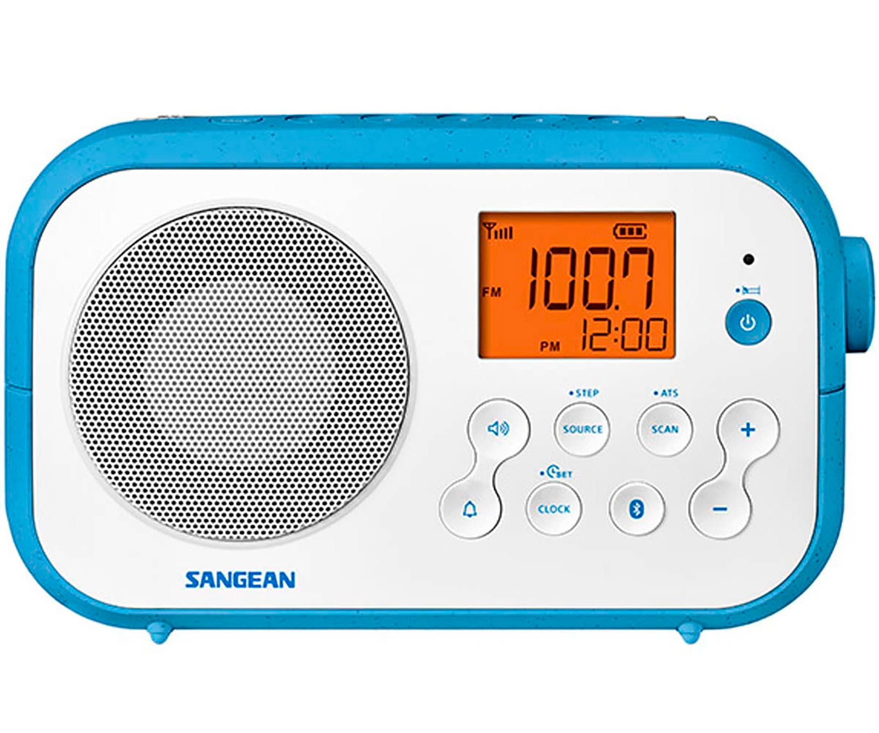 SANGEAN PR-D12BT BLANCO, AZUL / RADIO DESPERTADOR PORTÁTIL