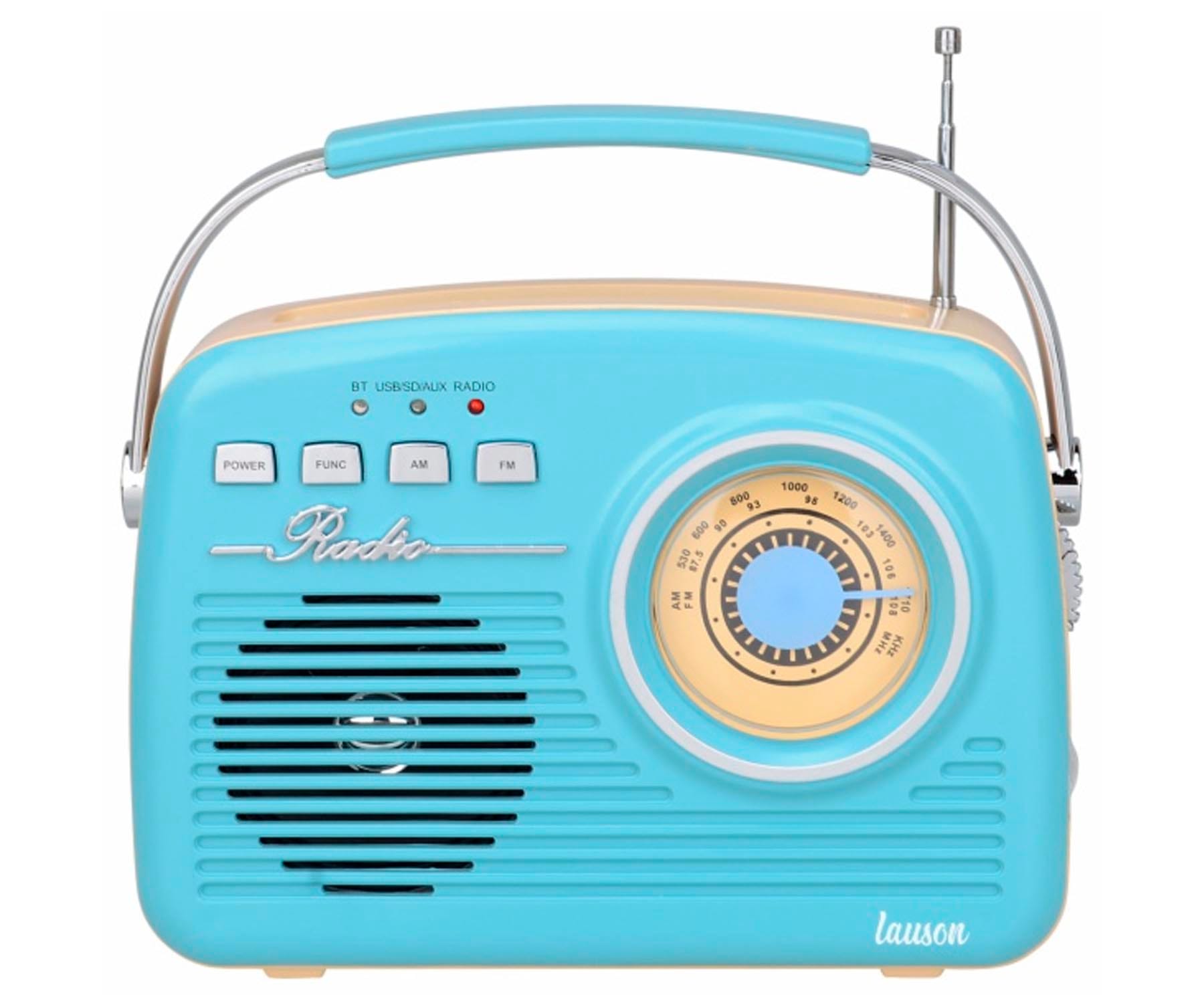 LAUSON RA142 AZUL CREMA / RADIO DESPERTADOR