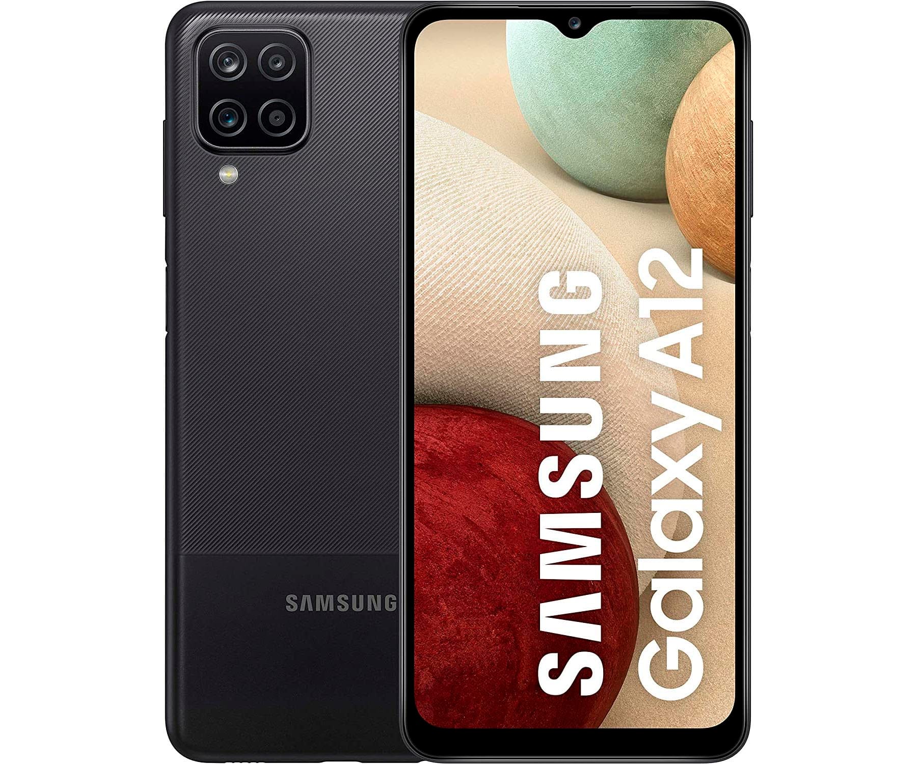 SAMSUNG GALAXY A12 NEGRO MÓVIL 4G DUAL SIM 6.5'' LCD HD+ OCTACORE 64GB 4GB RAM QUADCAM 48MP+5MP+2MP+2MP SELFIES 8MP