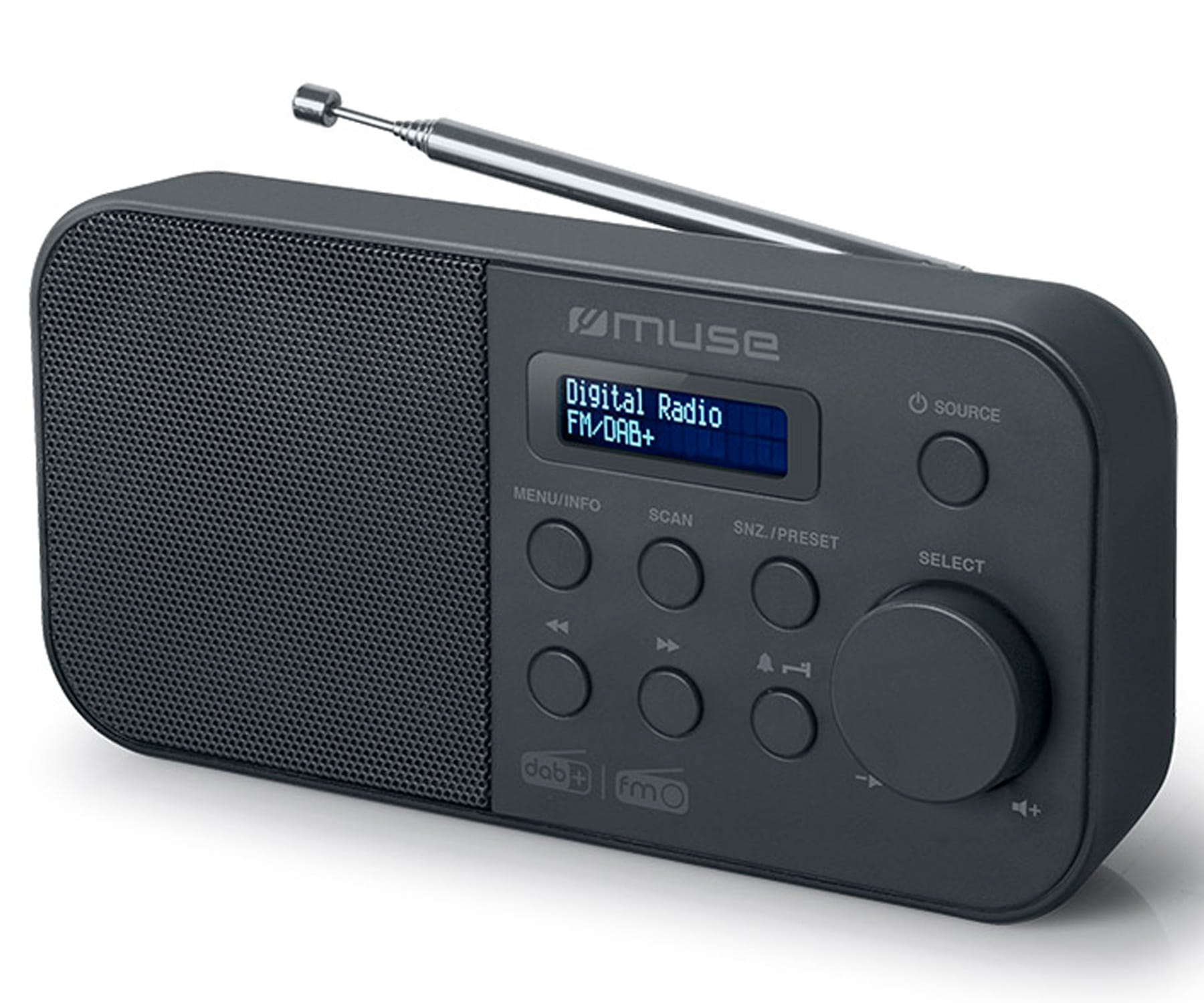 MUSE M-109 DB NEGRO / RADIO DESPERTADOR PORTÁTIL