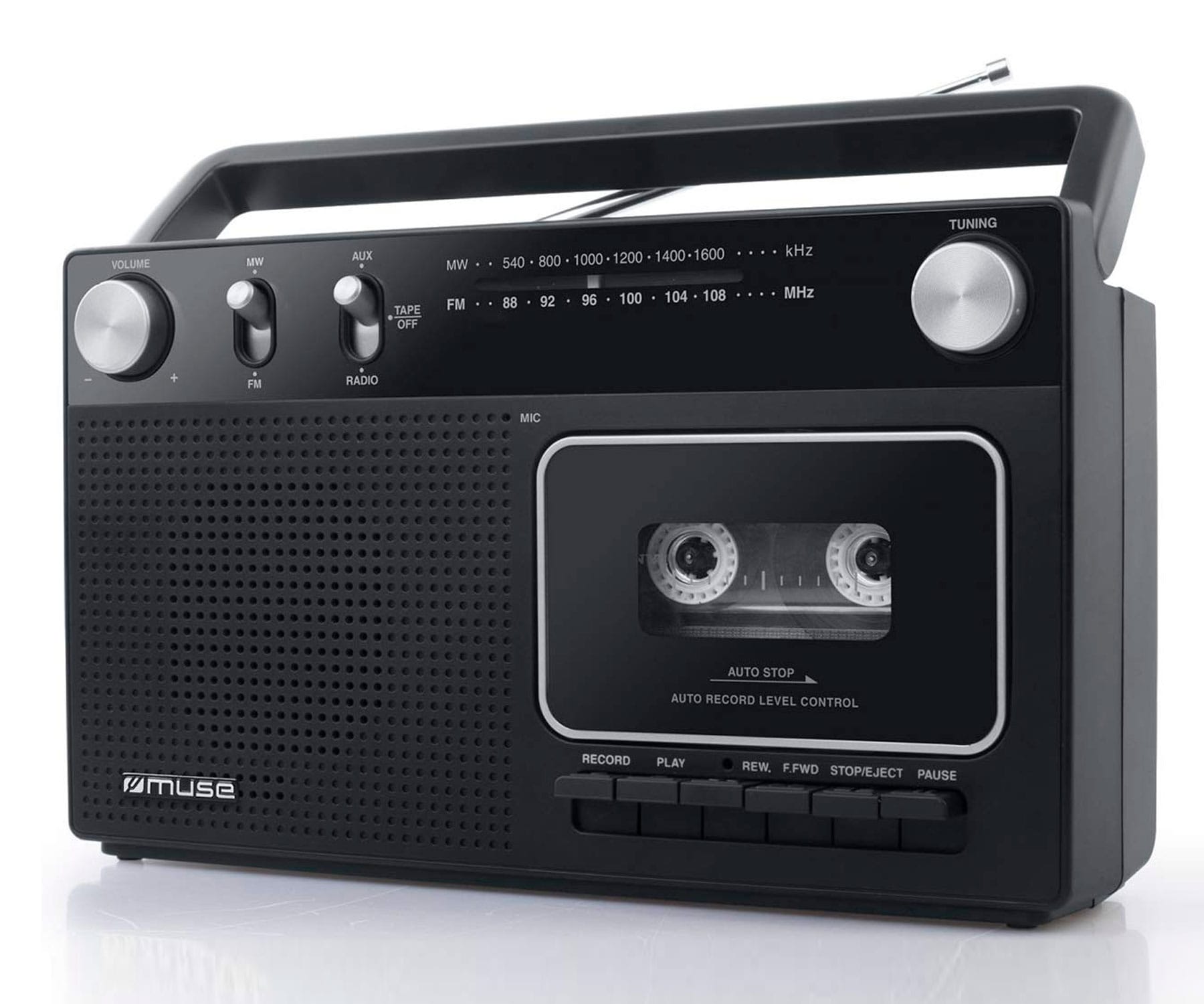 MUSE M152R NEGRO / RADIO CASSETTE PORTÁTIL