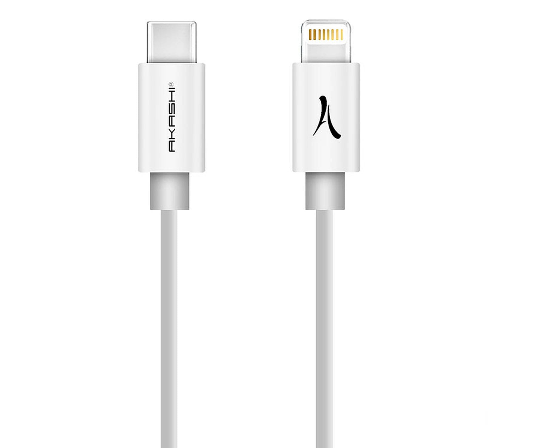 AKASHI BLANCO / CABLE USB-C (M) A LIGHTNING (M) 1M