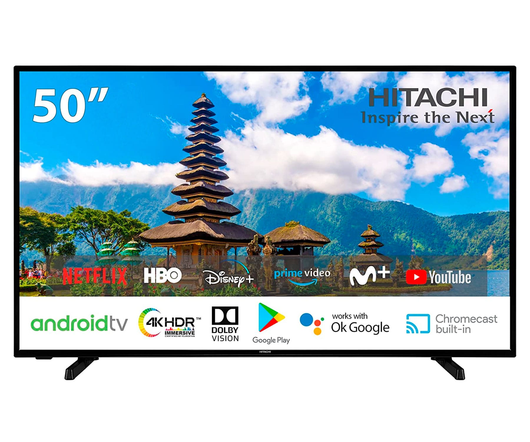 HITACHI 50HAK5450 TELEVISOR SMART TV 50" DIRECT LED UHD 4K HDR