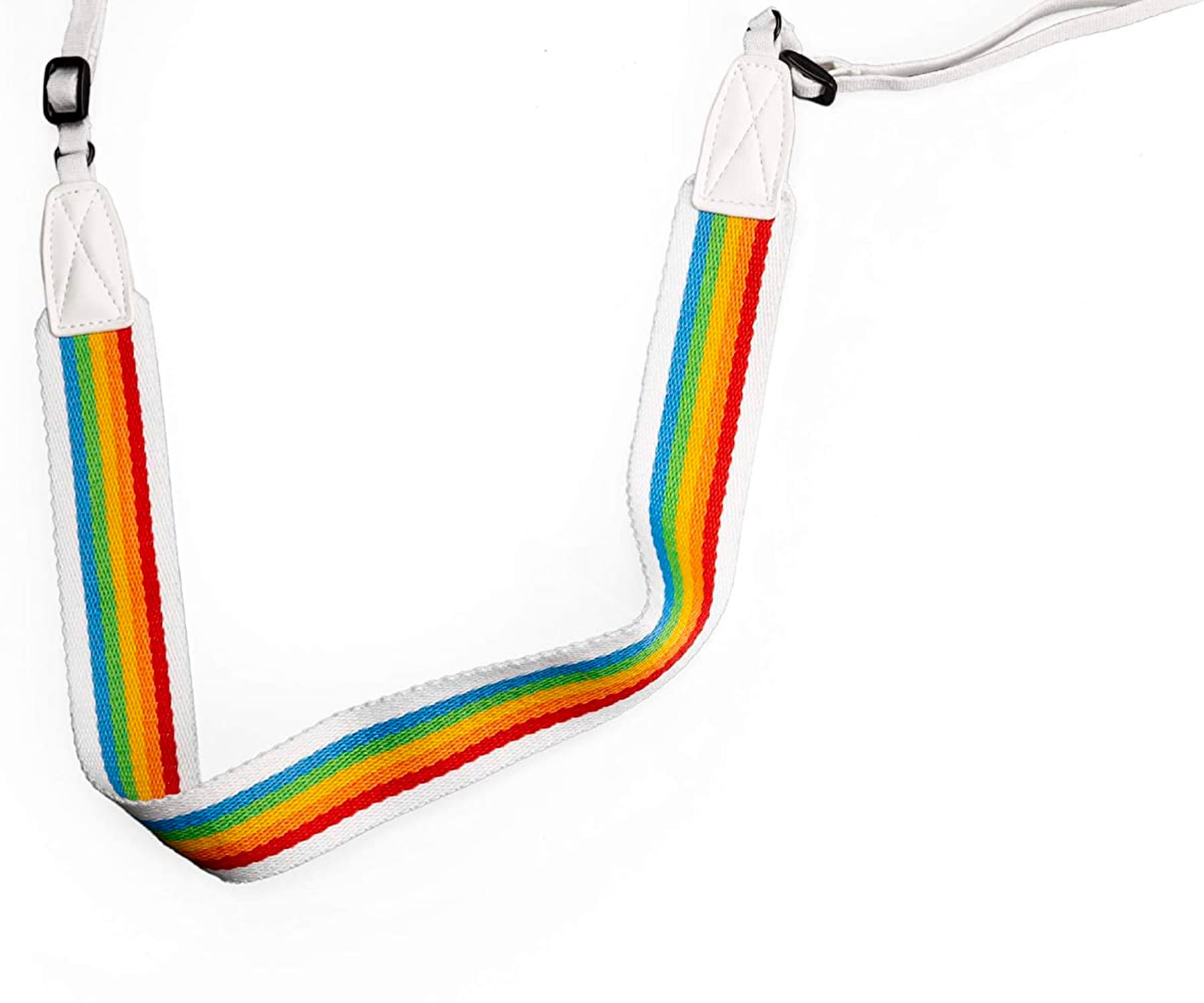 POLAROID CAMERA STRAP FLAT RAINBOW WHITE / CORREA PARA CÁMARA POLAROID