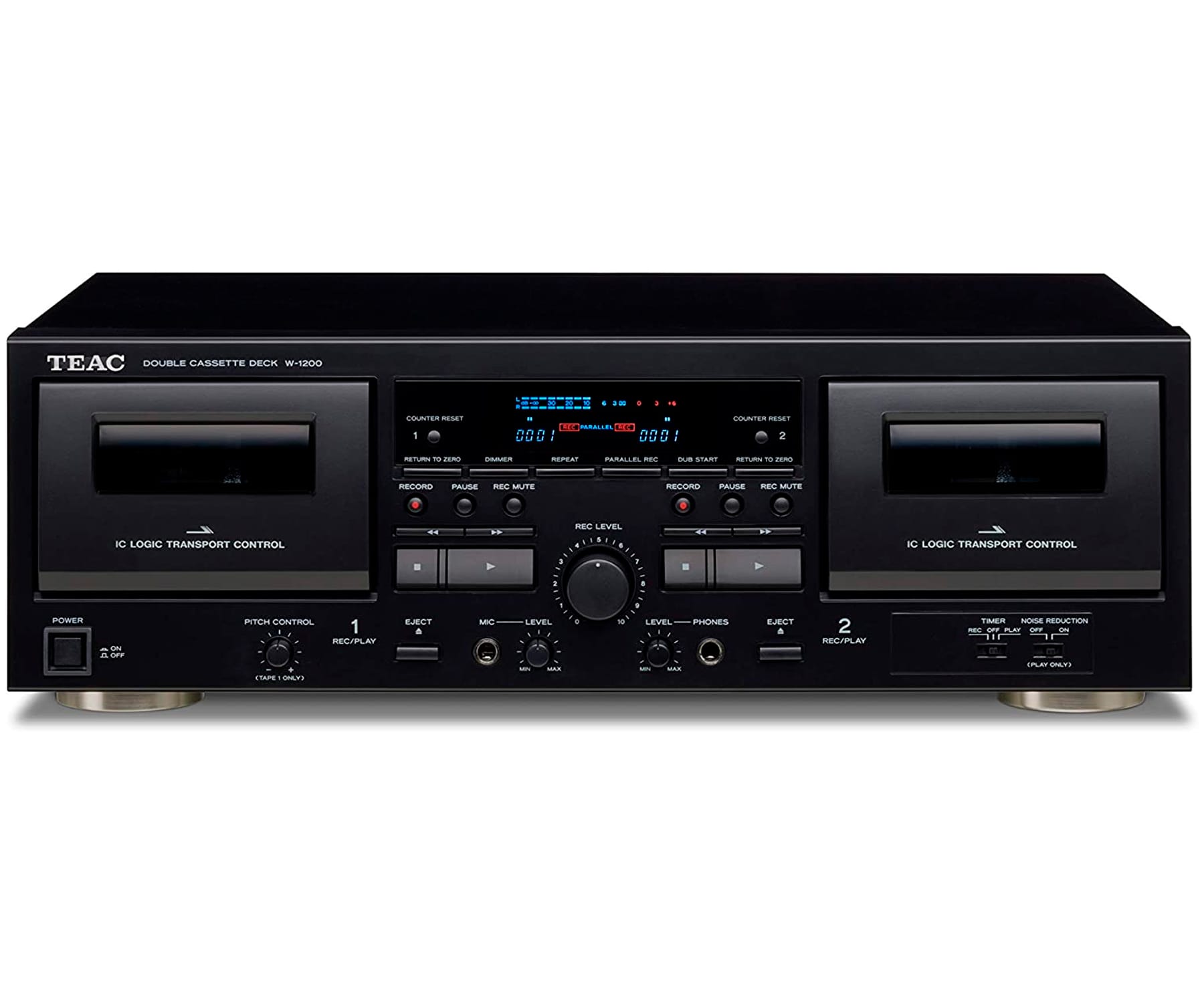 TEAC W-1200 DOUBLE CASSETTE BLACK / REPRODUCTOR DE CASSETTE
