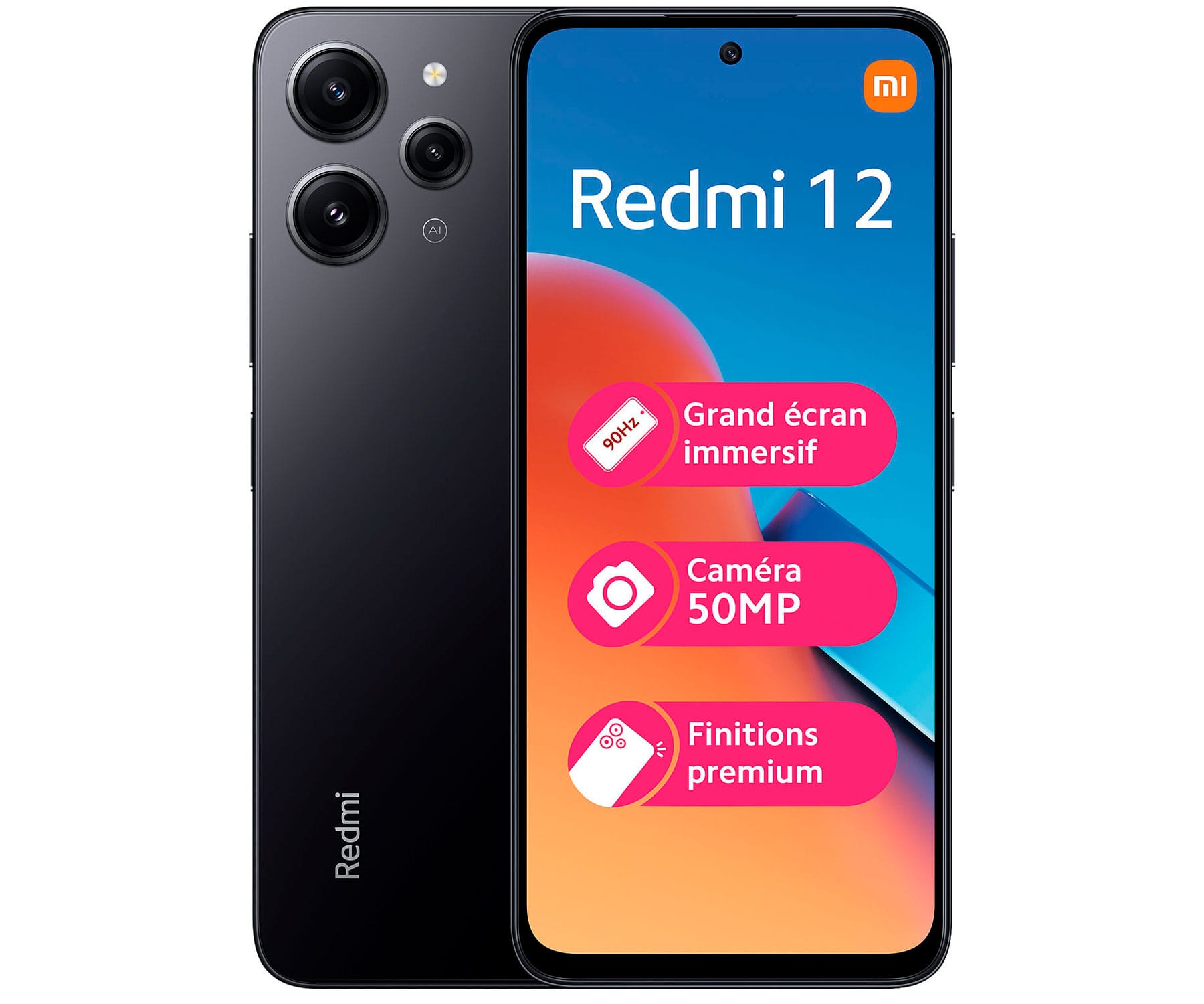 XIAOMI REDMI 12 BLACK / 4+128GB / 6.79" AMOLED 90HZ FULL HD+