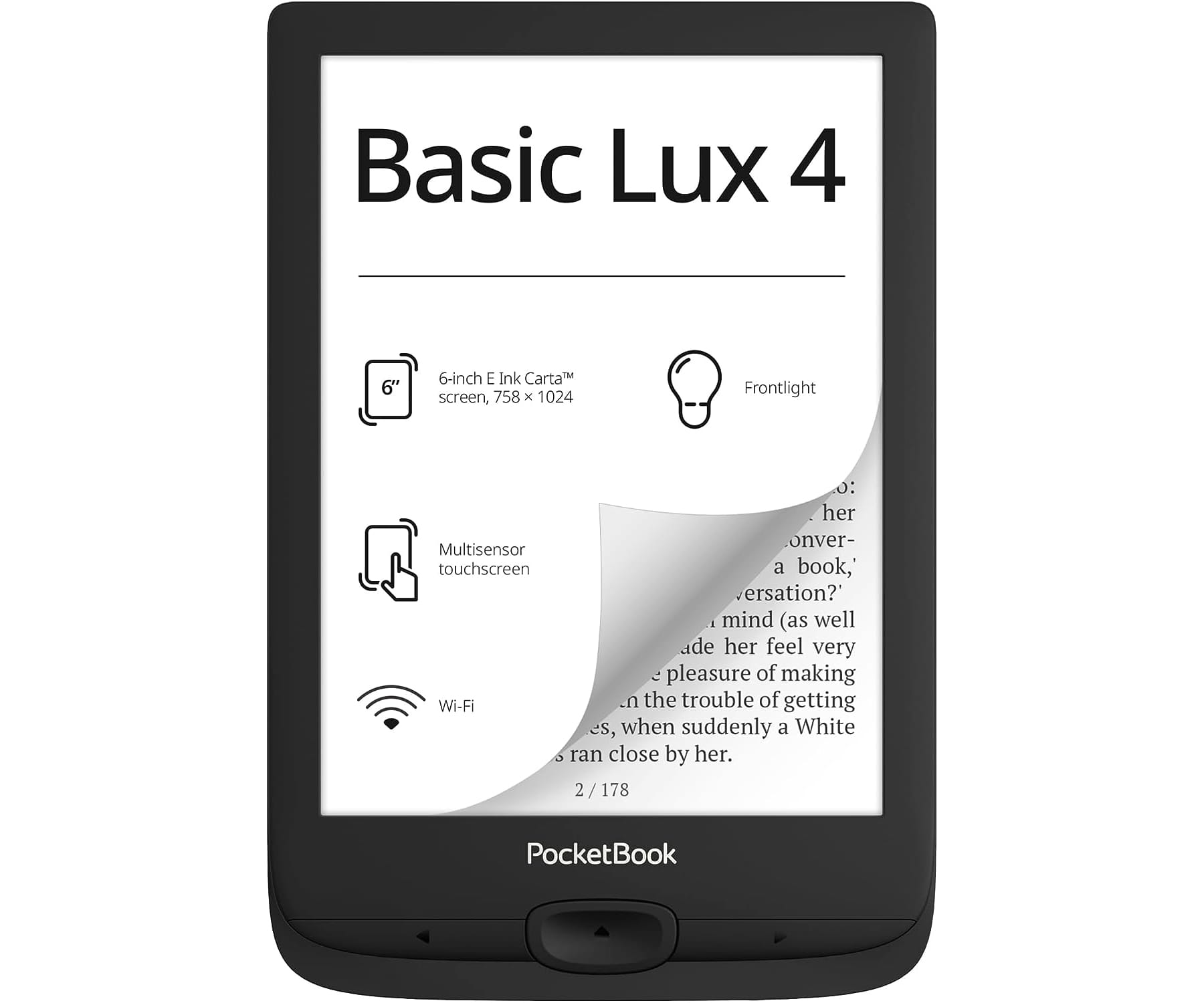 POCKETBOOK BASIC LUX 4 BLACK / LECTOR DE LIBROS ELECTRÓNICOS 6" 8GB