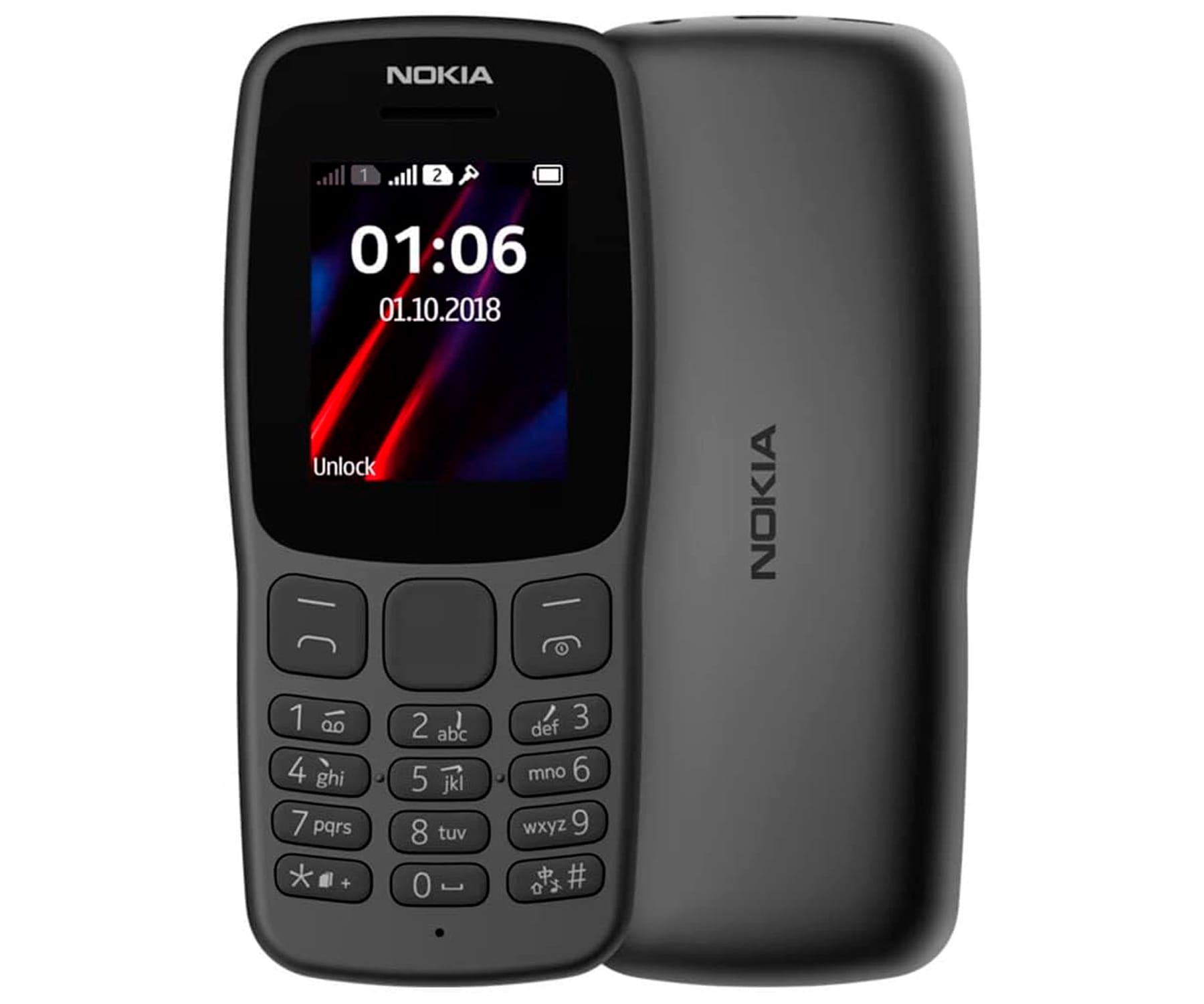 Teléfono Móvil NOKIA 106 BLACK