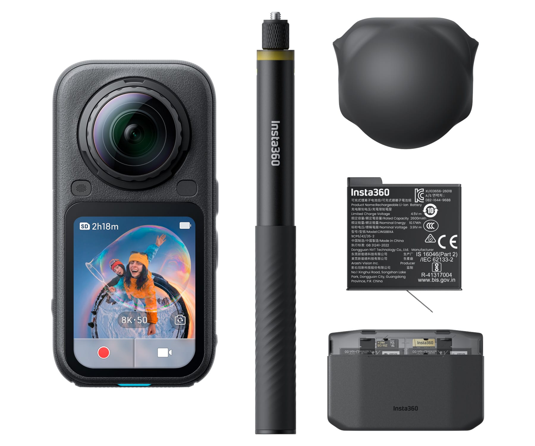 Cámara deportiva 8K 120 MP (foto 360º) Insta360 X6  | 2,32" Pulgadas