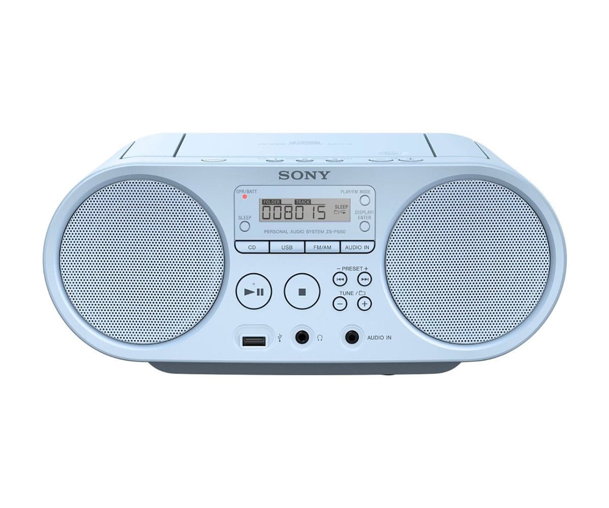 SONY ZSPS50B RADIO CD MP3 USB AZUL