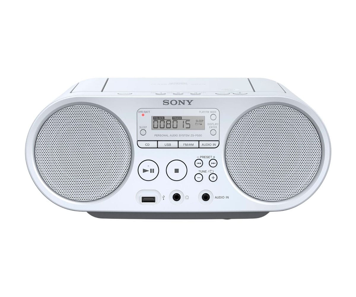 SONY ZSPS50W RADIO CD MP3 USB BLANCO