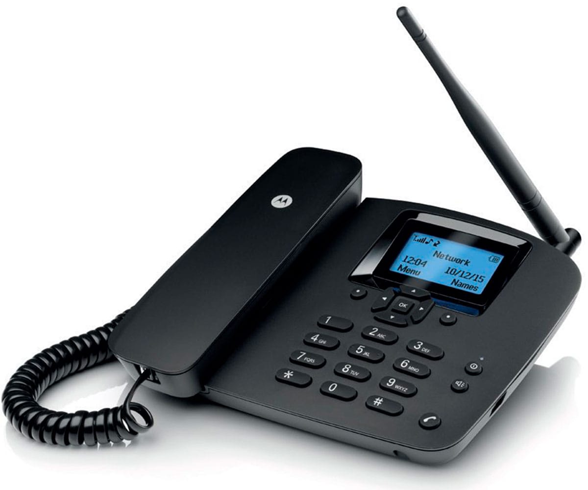 MOTOROLA FW200L NEGRO / TELÉFONO FIJO CON TARJETA SIM